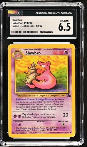 Slowbro (Unlimited) graded CGC 6.5 for sale on eBay