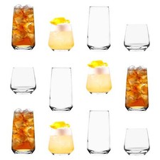 Argon Tableware 12 Piece Tallo Glassware Set Water Juice Glasses  Clear