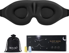 MZOO Sleep Eye Mask for Side Sleeper Men Women, Zero Eye Pressure 3D Sleeping Ma