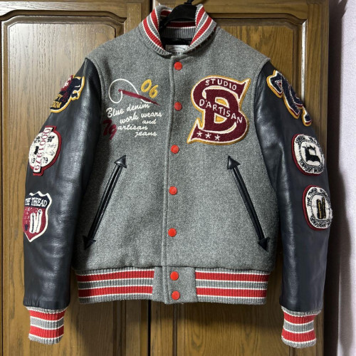 Studio D'artisan Varsity Jacket size:M Black, Gray NM cond Studio D'artisan Varsity Jacket size:M Black, Gray NM cond