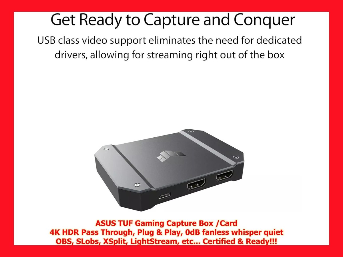 Asus TUF Gaming USB-C Capture Box | 4K30 Plug & Play Asus TUF Gaming USB-C Capture Box | 4K30 Plug & Play