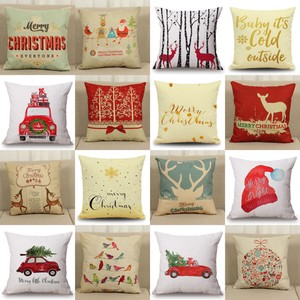Christmas-Cotton-Linen-Pillow-Case-Cushion-Cover-Sofa-Home-Bed-Car-Decor-18x18-039-039