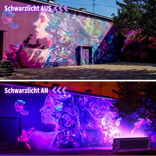 100W Schwarzlicht Röhre UV Bar Schwarzlichtlampe EU Stecker Bühnen Partylicht DE - Bild 5 von 12