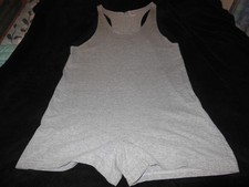 Vintage Undergear International Male Gray Singlet Romper Bodysuit Men s M 90s