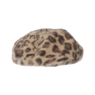 Baskenmütze, Größe: ONE SIZE, Acryl/Angora, Beige/Mehrfarbig, Damen #hQX