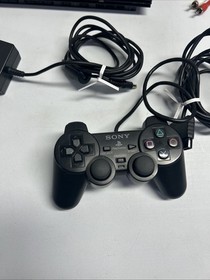 OEM Sony PS2 PlayStation 2 Slim BLACK Console Bundle SCPH-70012 System Tested