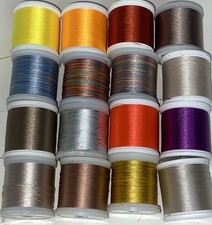 Lot of 16 Spools Madiera Polyneon & Rayon No. 40 Embroidery Thread New & Used