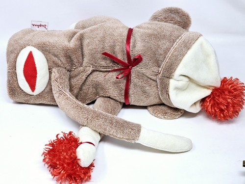 Daphne handgefertigte Socke Affe Golf Kopfbedeckung oder Handpuppe 14” x 8” sehr guter Zustand - Bild 4 von 10