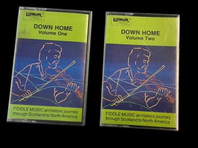 2 x Cassette Tapes - DOWN HOME - Volumes 1 & 2 - Fiddle Music Lismor Folk