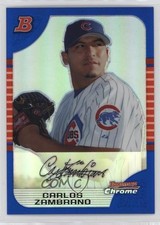 2005 Bowman Chrome Blue Refractor 125/150 Carlos Zambrano #109 1u6
