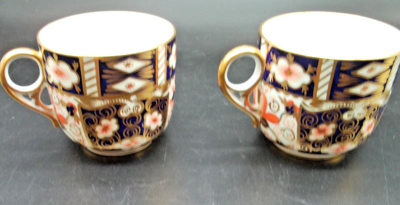 ROYAL CROWN DERBY IMARI 2451 DEMI TASSE - 2 CUPS