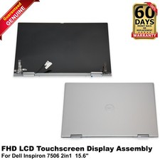Dell Inspiron 7506 2-in-1 Silver 15.6" Touch FHD LCD Display Assembly RYKP9