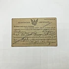 WW1 Draft Registration Certificate Card USA Military Chicago ILL 1918