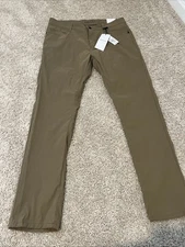 Kenneth Cole Men's 5-Pocket Slim Fit Tech Pant Flex Stretch Ghurka Size 34 x 32