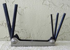 Vtg Snap-on Kenosha Awm5k 5pc Folding Metric Hex Allen Wrench Set 4mm-10mm