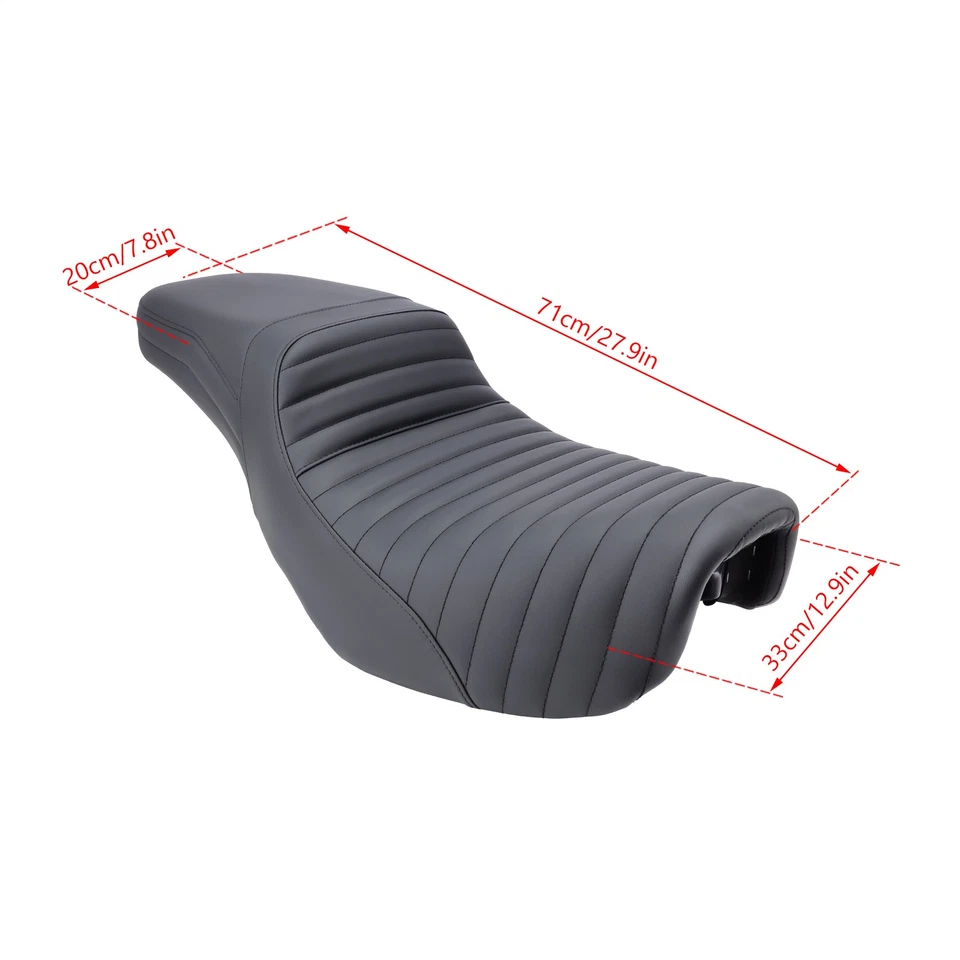 Driver & Passenger Step-up Seat For Harley Dyna Super Wide Glide Low Rider 06-17 - Image 2 of 4