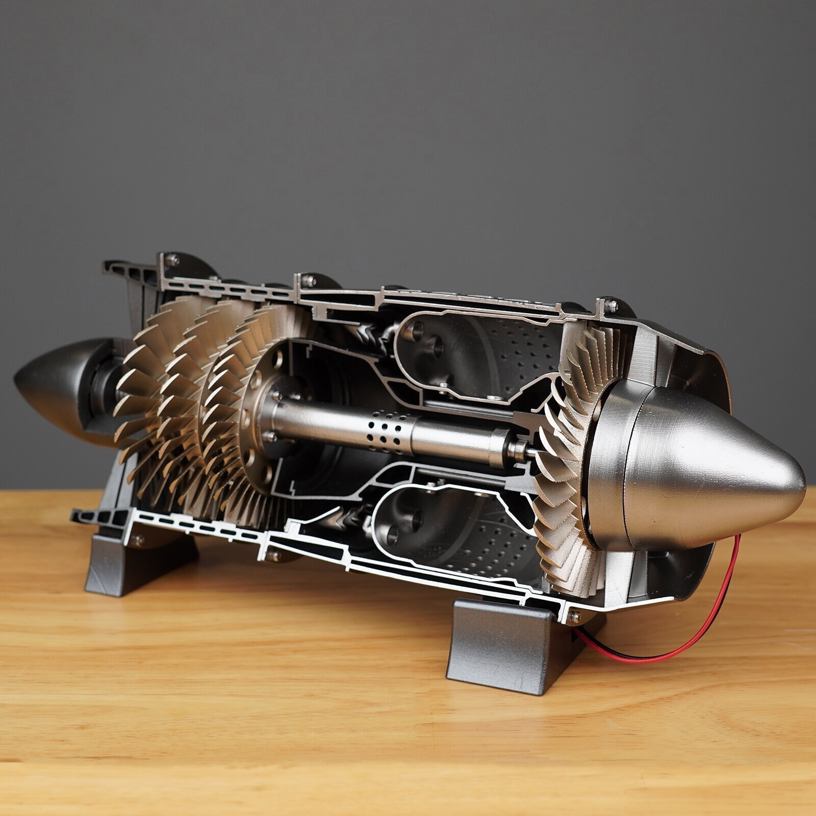 Toy Model Jet Engine Turbojet Engine Model Fighter Jet Aircraft Engine Movable Model Kit DIY ...