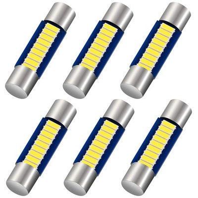 6PCS 28mm 29mm 6614F Festoon LED Car Bulb, Extremely Bright 9SMD 4014 chips 6...