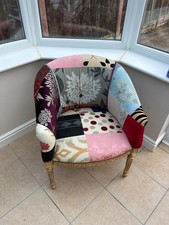 vanity chair with back patchwork excellent condition