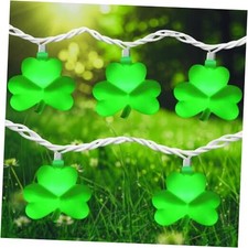 8.5Ft St Patricks Day Lights Outdoor Shamrock Lights String Plug Green Shamrock