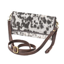 American Darling Ladies Black White Cowhide Purse ADBGM294D