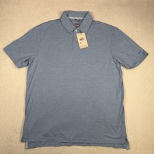 Chaps Men's Everyday Performance Polo Shirt Size Large Blue Short Sleeve Classic