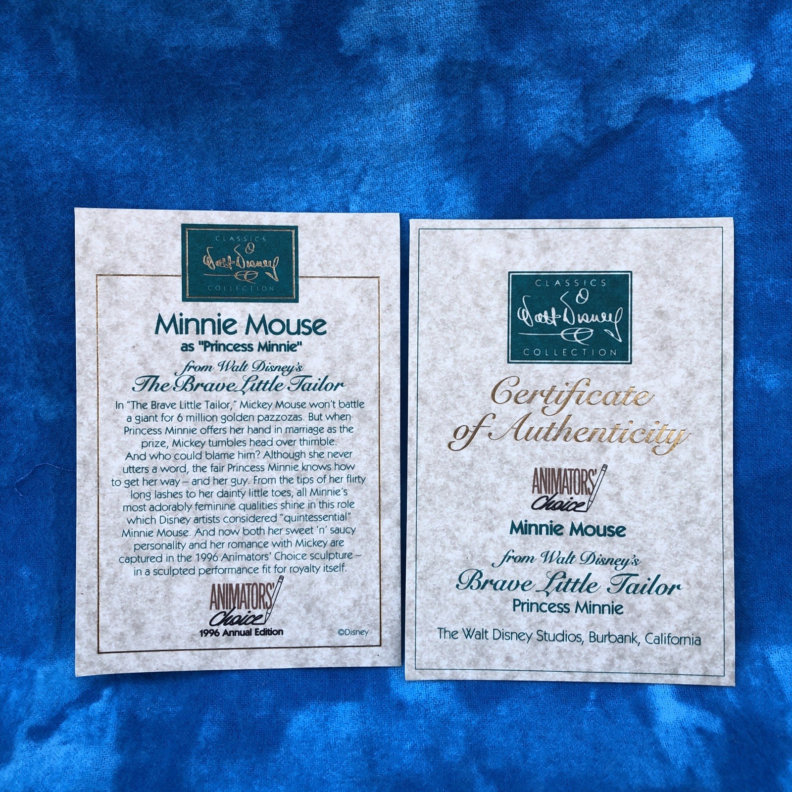 NEW! WDCC Walt Disney Princess Minnie Mouse Brave Little Tailor Figurine NIB COA