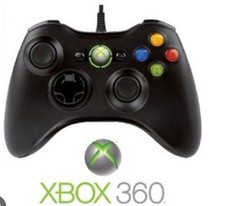 Wired Xbox 360 Controller - Tested Working - BLACK - Official - Fast Free Post