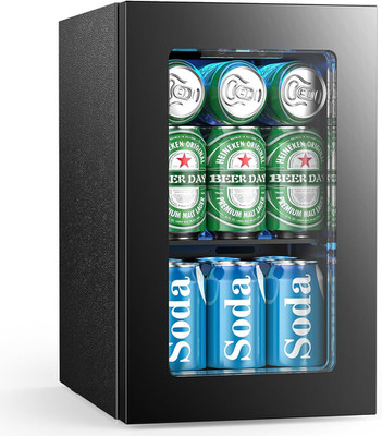 24 Can Mini Fridge with LED Control - Ideal for Home & Bar Use