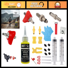 Bicycle Hydraulic Brake Bleed Kit for SRAM - Metal Adapters 60ML DOT 5.1 Fluid