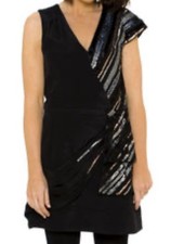 Vintage Y2K Marc by Marc Jacobs Black Sequin Dress Small