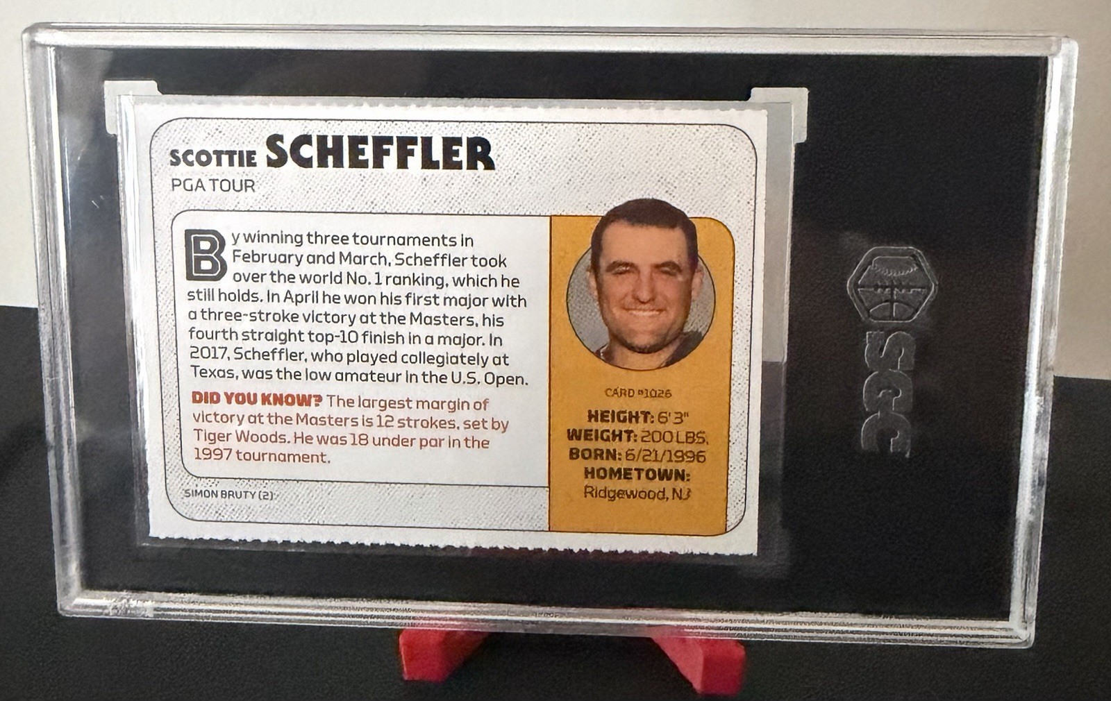 2022 Sports Illustrated for Kids Series 5 Scottie Scheffler #1026 Rookie RC view 2