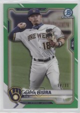 2021 Bowman Chrome Green Refractor 98/99 Keston Hiura #40 y8h