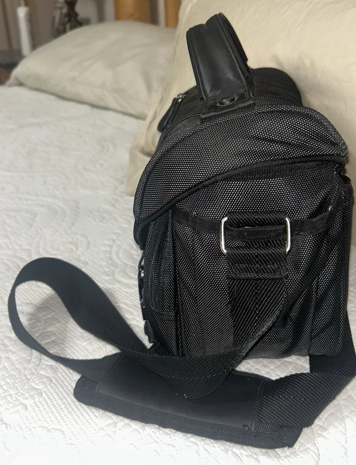 Bolsa para câmera Nikon DSLR lona estojo para câmera bolsa tote de transporte com alça e alça - Imagem 4 de 4
