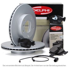 DELPHI Bremsscheiben Ø 350mm + Beläge + Sensor für PORSCHE CAYENNE (92A) vorne