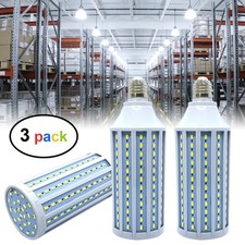 3 Pack E26 Led Corn Light Bulbs 50w 6000k 5000lm For Garage Warehouse Workshop