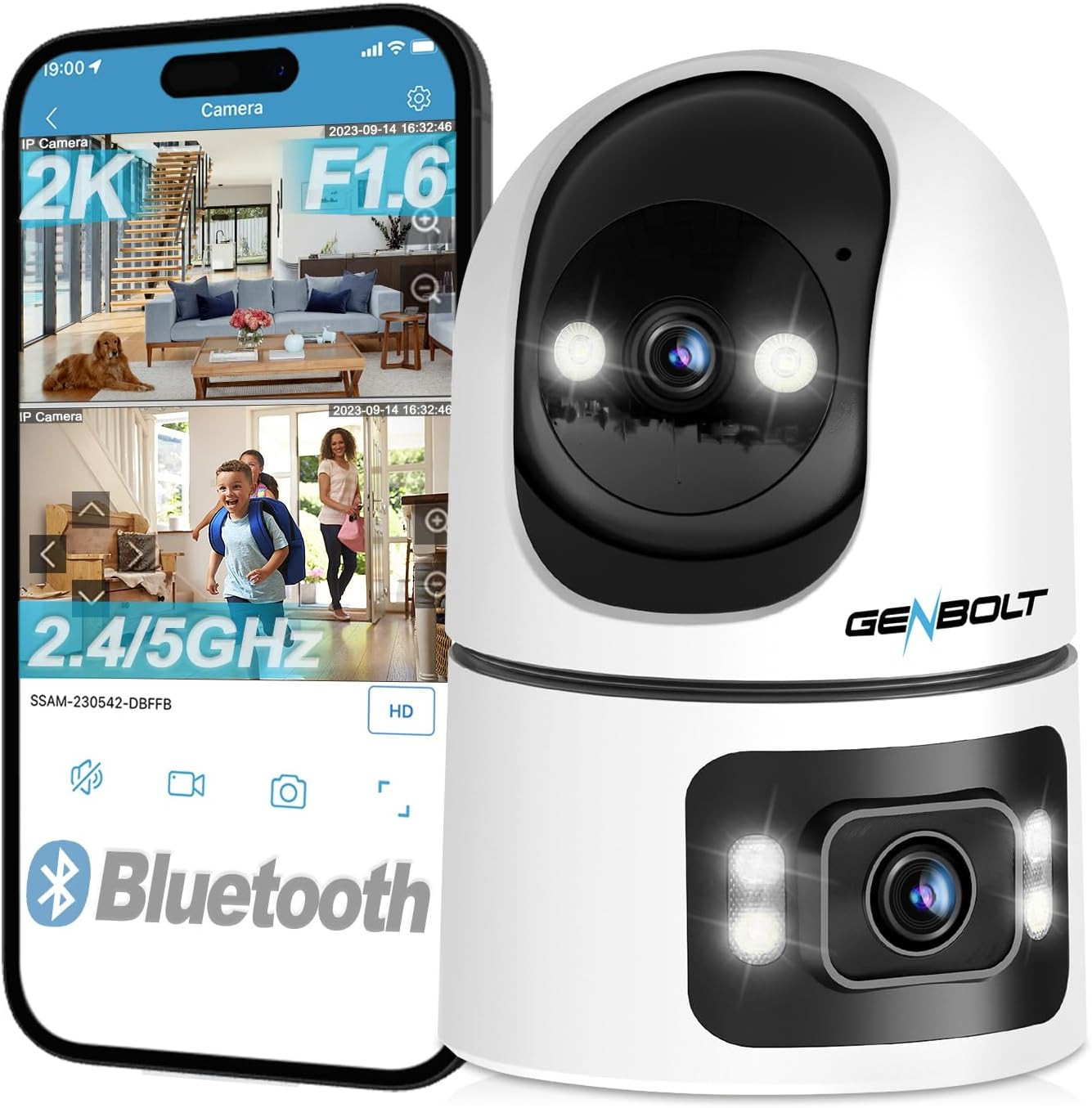 Baby Monitor 360° Doppia Lente Wi-Fi: Sicurezza Bimbi e Animali Casa