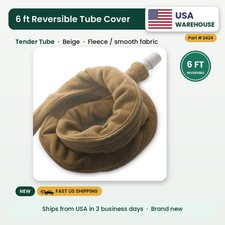 Tender Tube 6 Ft Reversible Fleece Hose Cover Beige Zip Tube Cover Insulating Tender Tube 6 Ft Reversible Fleece Hose Cover Beige Zip Tube Cover Insulating