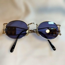 Jean Paul Gaultier Metal Sunglasses 56-4672 Stained Glass Silver Blue Japan