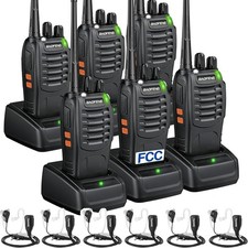 6 Pack Baofeng BF-888S Walkie Talkies Long Range Two-Way Radios NEW IN BOX 