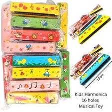 Harmonica Musical Instrument Sound Toy 16-Hole Mouth Organ Kids Educational Toys