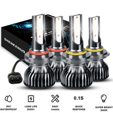 For Chevy Silverado Tahoe Ck 1500 2500 1994-98 9005 9006 Led Headlights Bulb F8