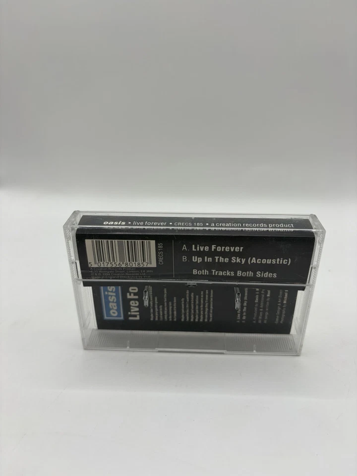 OASIS - Live Forever 1994 Creation CRECS 185 Cassette Tape Single Rare - Image 3 of 4