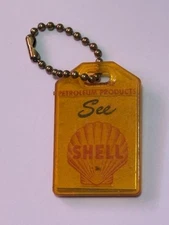 RARE 1950s VINTAGE ORIGINAL “SHELL”OIL/GASOLINE PROMO KEYCHAIN/KEYRING/👀LQQK👀