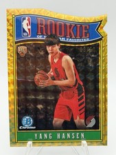 2025 Bowman Chrome Basketball Yang Hansen /50 Rookie DieCut Gold Geometric
