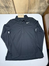 Nike Tour Women’s XS Dri-FIT ADV Long Sleeve Black Golf Polo FD5432-100 NEW