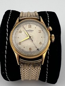 Authentic 1950's VULCAIN Cricket, Cal. 120, Gold Plated/SS Case, JB Champion Bracelet-Runs