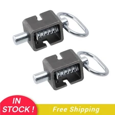 2PCS Weld-On Spring Pin Latch Lock Assembly for Utility Trailer Tail Gate Loaded