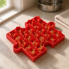 Verkn&uuml;pfungs--Schleckmatte Flexibel Slow-Feeding-Matte Einteilig