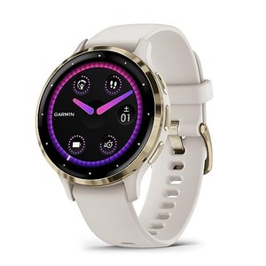Garmin Venu 3S 41mm GPS Smartwatch Ivory Case & Silicone Band 010-02785-04